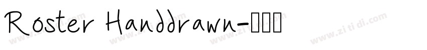 Roster Handdrawn字体转换